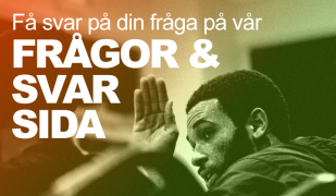 Splash slide linking to page: Frågor & Svar